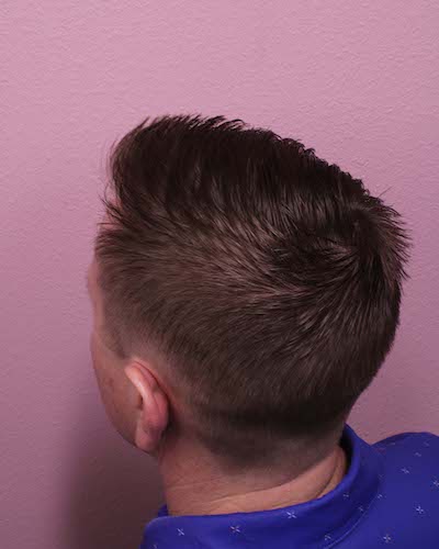 finished and styled mens cut